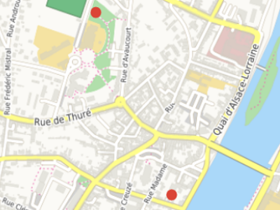 Emplacements envisagés à proximité du stade Herriot (x2) et Place Ferdinand buisson