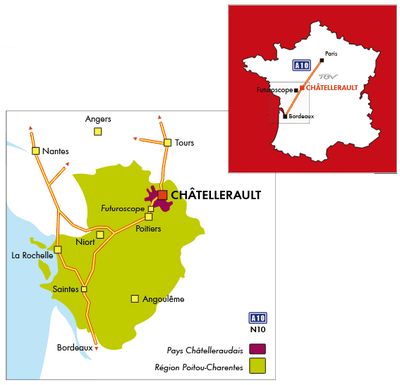 plan d'accès à Châtellerault