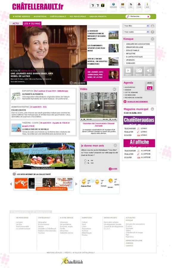 visuel de la page d'accueil du site internet ville-chatellerault.fr